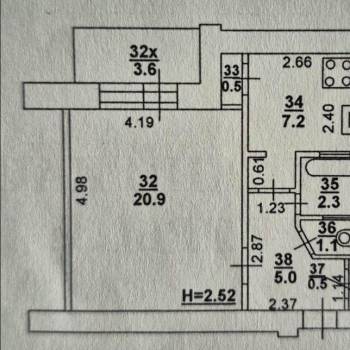 Продается 1-комнатная квартира, 39,3 м²