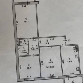 Продается 3-х комнатная квартира, 80 м²