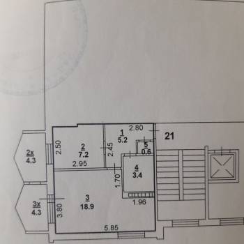 Продается 1-комнатная квартира, 36 м²