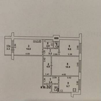 Продается 3-х комнатная квартира, 65,7 м²