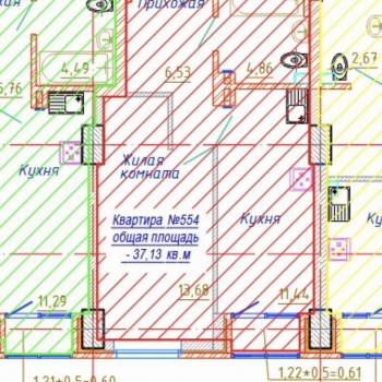 Продается 1-комнатная квартира, 37,2 м²
