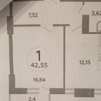 Продается 1-комнатная квартира, 40,2 м²