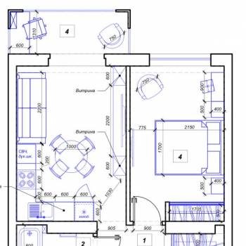 Продается 1-комнатная квартира, 46,1 м²