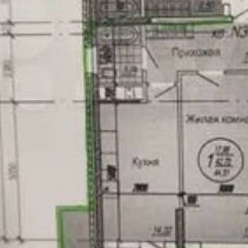 Продается 1-комнатная квартира, 43,2 м²