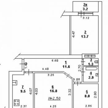 Продается 3-х комнатная квартира, 64 м²