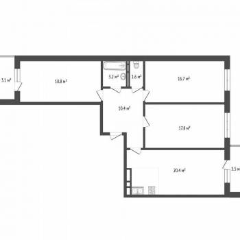 Продается 3-х комнатная квартира, 95,5 м²