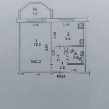 Сдается 1-комнатная квартира, 37 м²