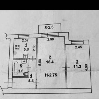 Продается 2-х комнатная квартира, 43 м²