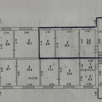 Продается 3-х комнатная квартира, 48 м²