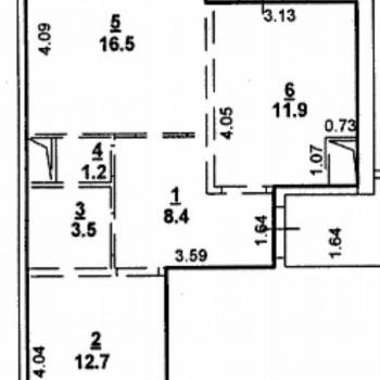 Продается 2-х комнатная квартира, 54,2 м²