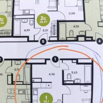 Продается 1-комнатная квартира, 34,5 м²