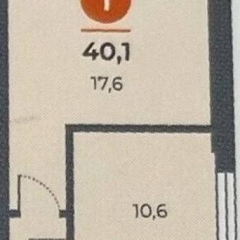 Продается 1-комнатная квартира, 43,5 м²