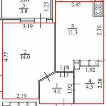 Продается 1-комнатная квартира, 35,5 м²