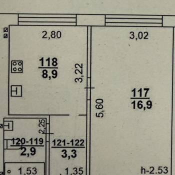 Продается 1-комнатная квартира, 32 м²