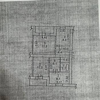 Продается 3-х комнатная квартира, 62 м²