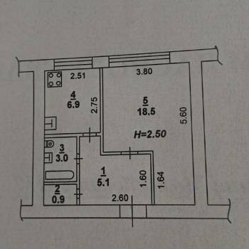 Продается 1-комнатная квартира, 34,4 м²