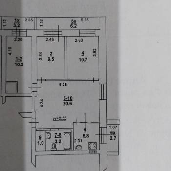 Продается 3-х комнатная квартира, 67 м²