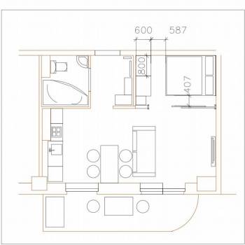 Продается 1-комнатная квартира, 42 м²