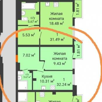 Сдается 1-комнатная квартира, 32 м²