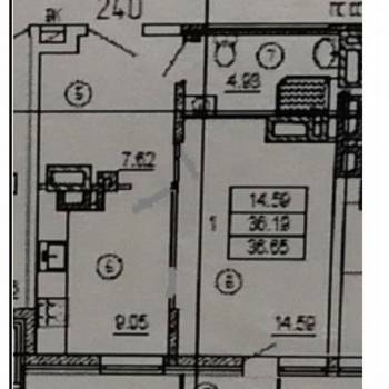 Продается 1-комнатная квартира, 36,7 м²
