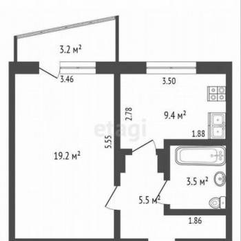 Продается 1-комнатная квартира, 37,5 м²