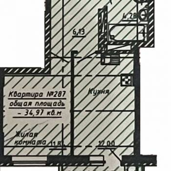 Продается 1-комнатная квартира, 35 м²