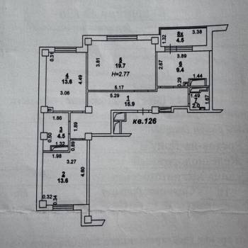 Продается 3-х комнатная квартира, 81 м²
