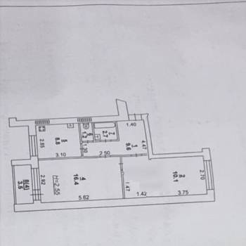 Сдается 2-х комнатная квартира, 55 м²