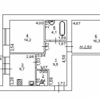 Продается 2-х комнатная квартира, 55 м²