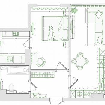 Сдается 1-комнатная квартира, 54 м²