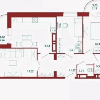 Продается 3-х комнатная квартира, 77 м²