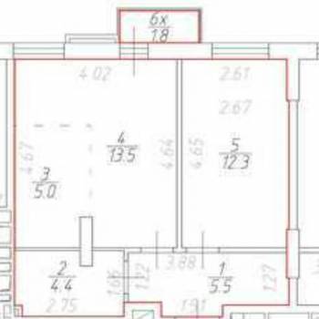 Продается 1-комнатная квартира, 42 м²