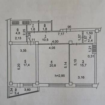 Продается 2-х комнатная квартира, 85 м²