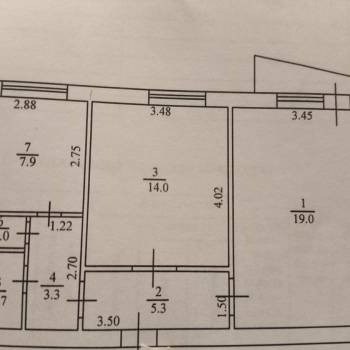 Продается 2-х комнатная квартира, 53,2 м²