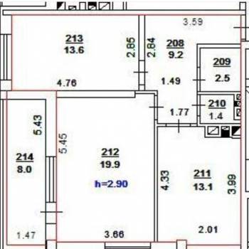 Продается 2-х комнатная квартира, 59,7 м²