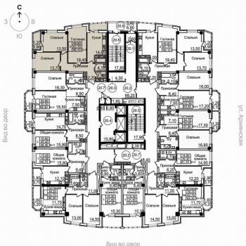 Продается 3-х комнатная квартира, 85,9 м²
