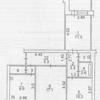 Продается 3-х комнатная квартира, 62,9 м²