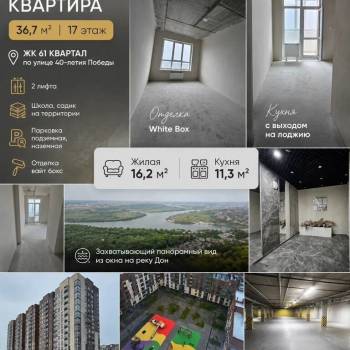 Продается 1-комнатная квартира, 36,7 м²