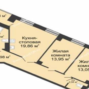 Продается 2-х комнатная квартира, 73,3 м²