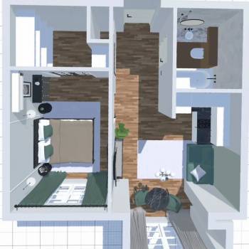 Продается 1-комнатная квартира, 36,6 м²