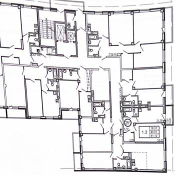 Продается 1-комнатная квартира, 41,1 м²