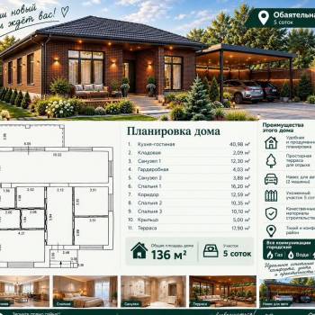 Продается Дом, 136 м²