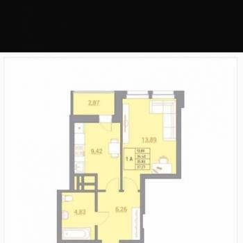Продается 1-комнатная квартира, 38 м²