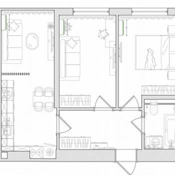 Сдается 2-х комнатная квартира, 56 м²