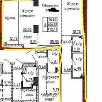 Продается Многокомнатная квартира, 114 м²