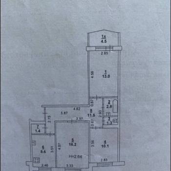 Продается 3-х комнатная квартира, 64,9 м²