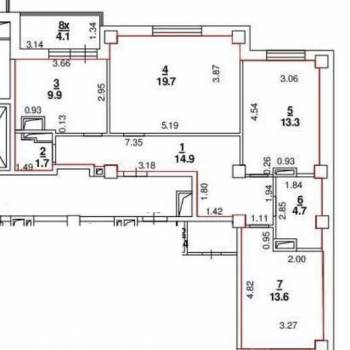 Продается 3-х комнатная квартира, 81,9 м²