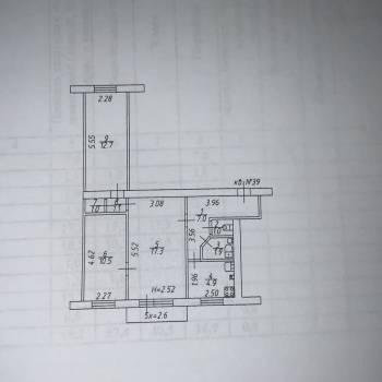 Продается 3-х комнатная квартира, 58 м²