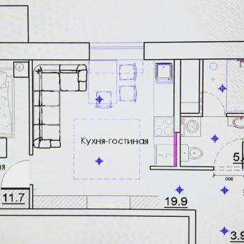 Продается 2-х комнатная квартира, 62 м²