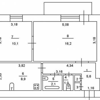 Продается 1-комнатная квартира, 45 м²